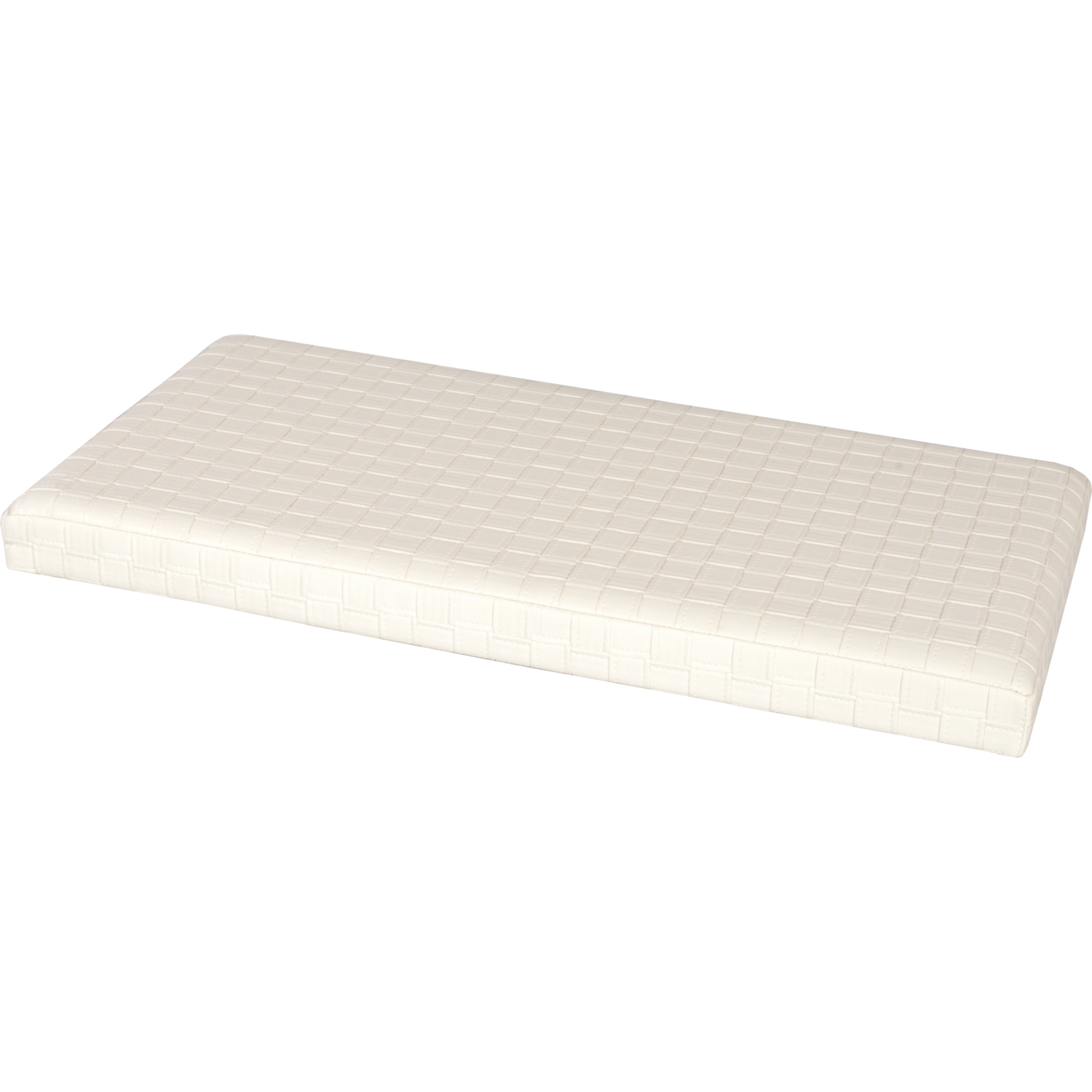 VESTIAMO CASA - Pouf contenitore beige in ecopelle richiudibile - 76x38 cm